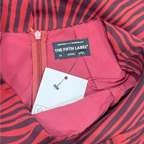 The Fifth Label Region Chiffon Twisted Front Hi Low Animal Print MIDI Skirt XS - Picture 7 of 7